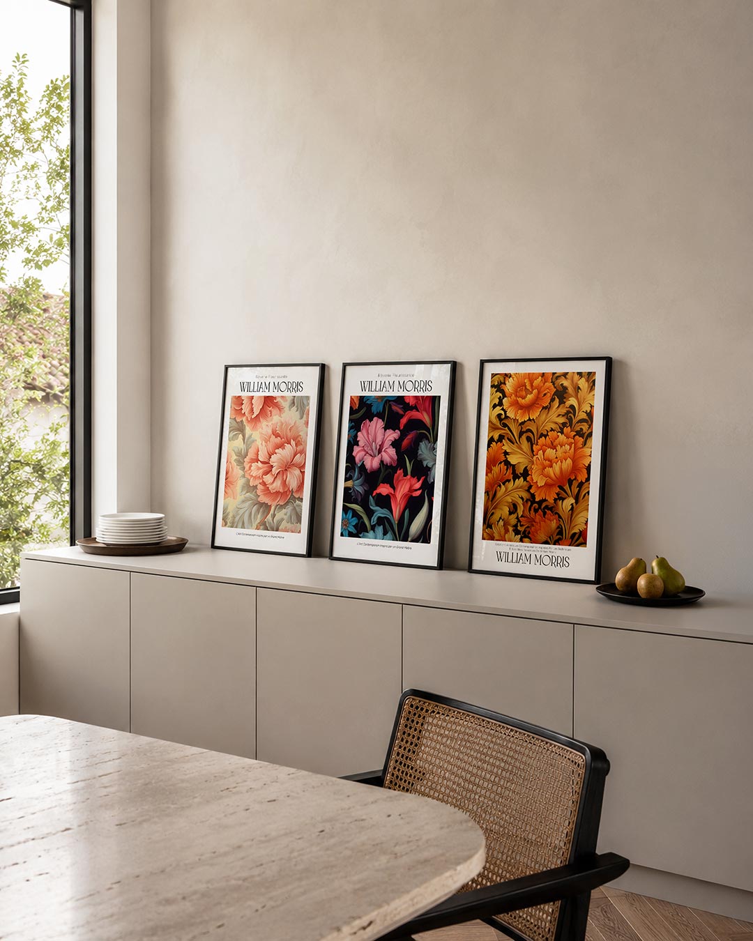 Bloemrijke patronen Posterset