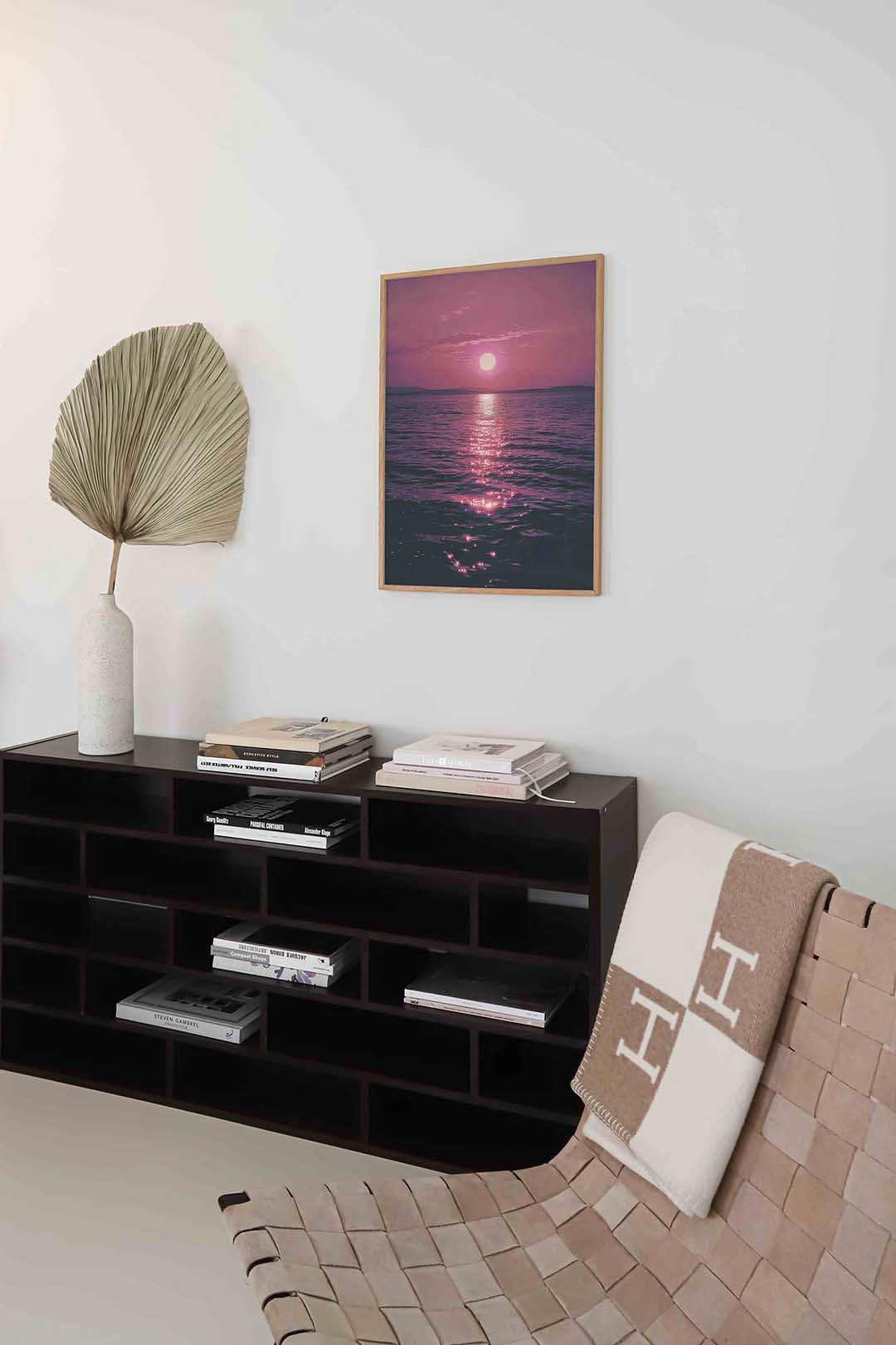 Zonsondergang boven zee Poster
