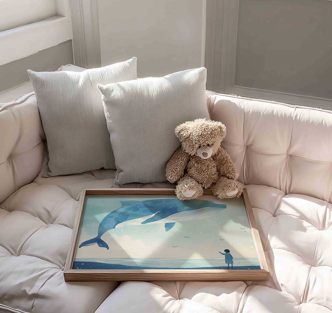 Walvis en kind Poster