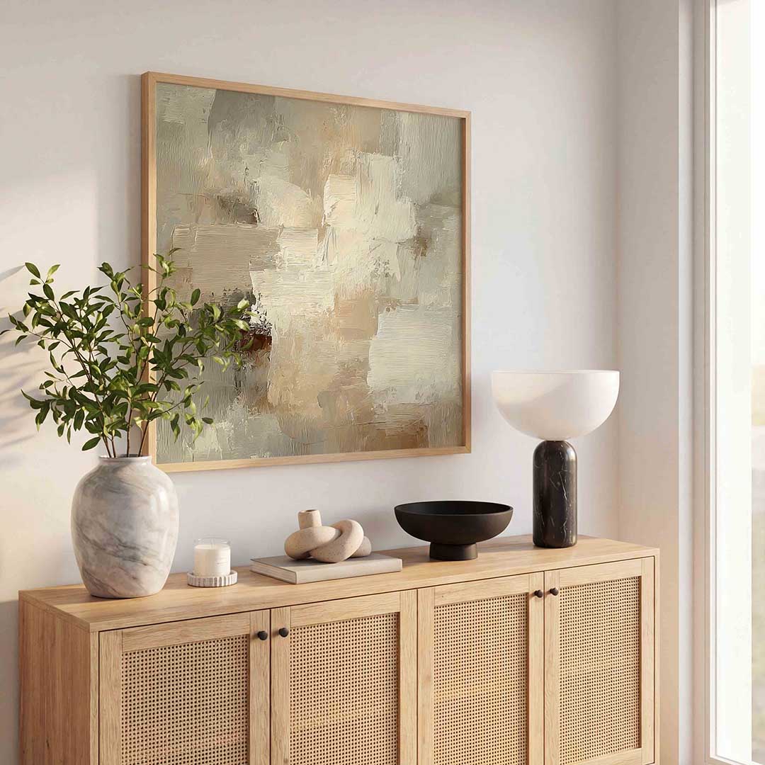 Abstracte beige vlakken Poster