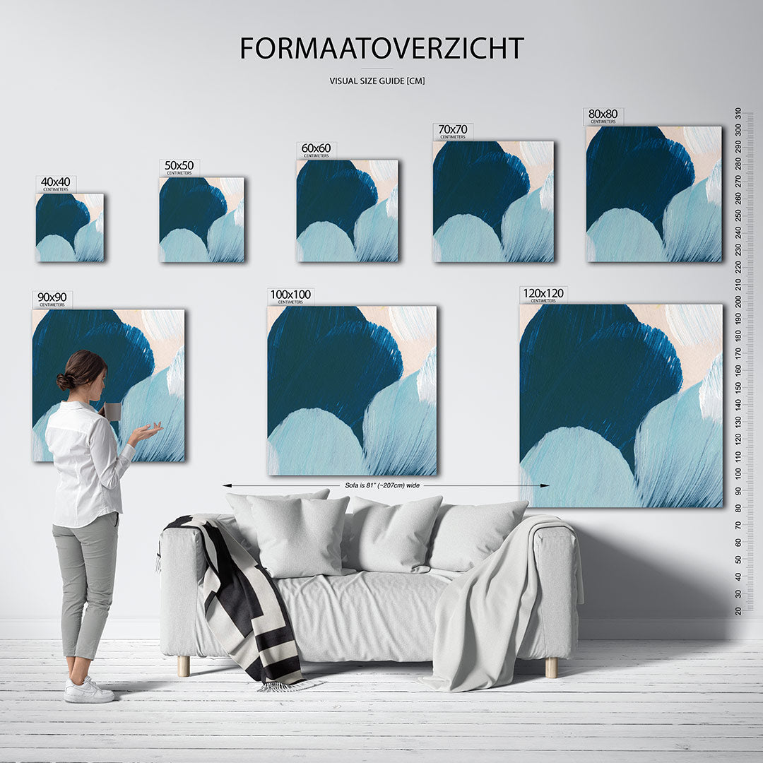 Vloeiende kleurencompositie Kunstwerk