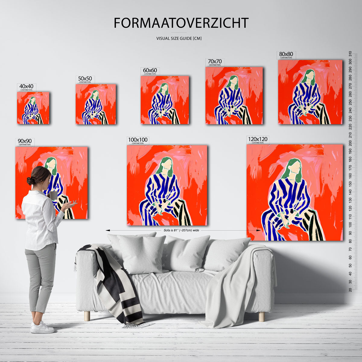 Gestreepte outfit Poster