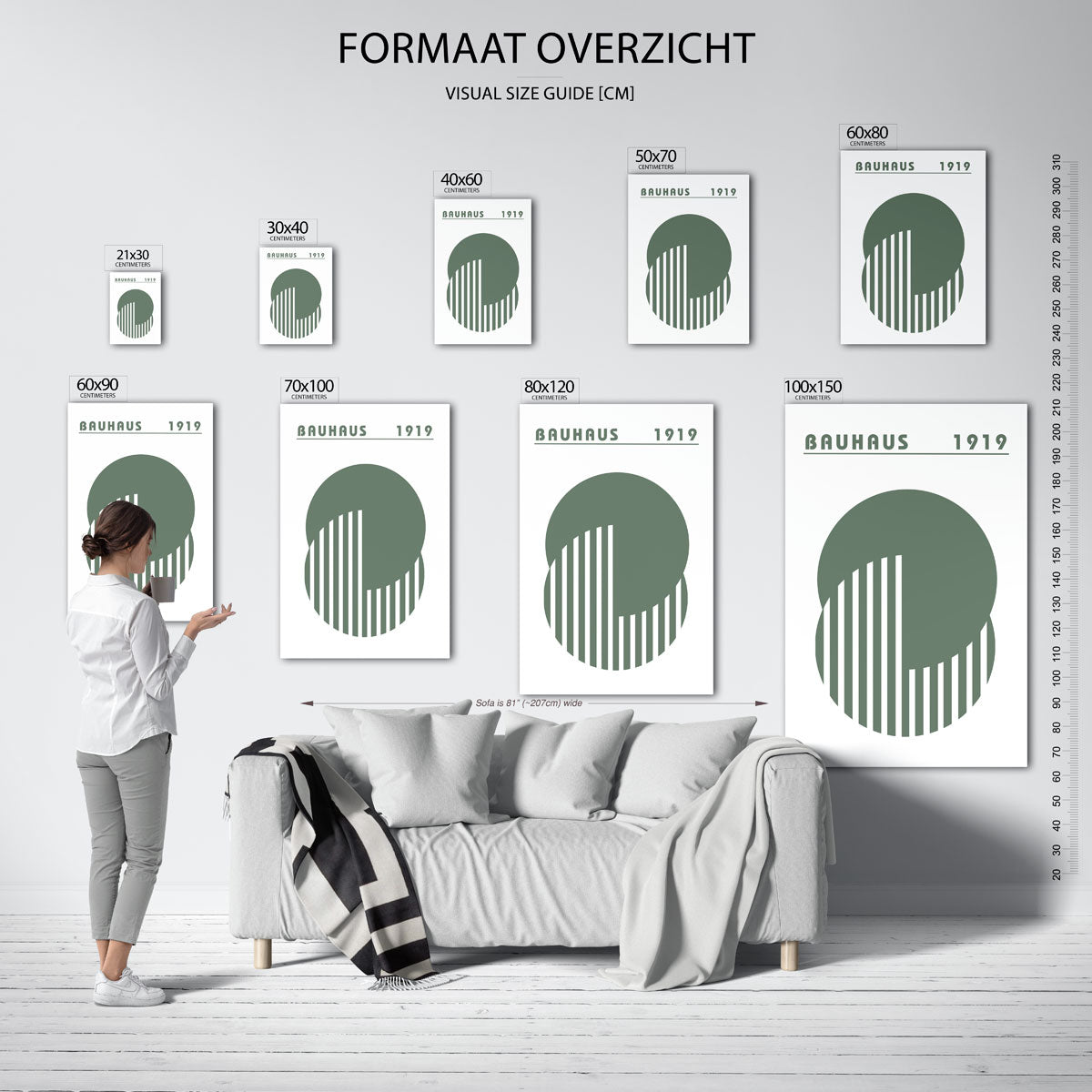 Cirkel en strepen Poster