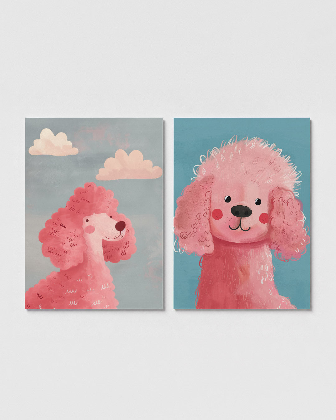 Wolkjes en roze vacht Posterset