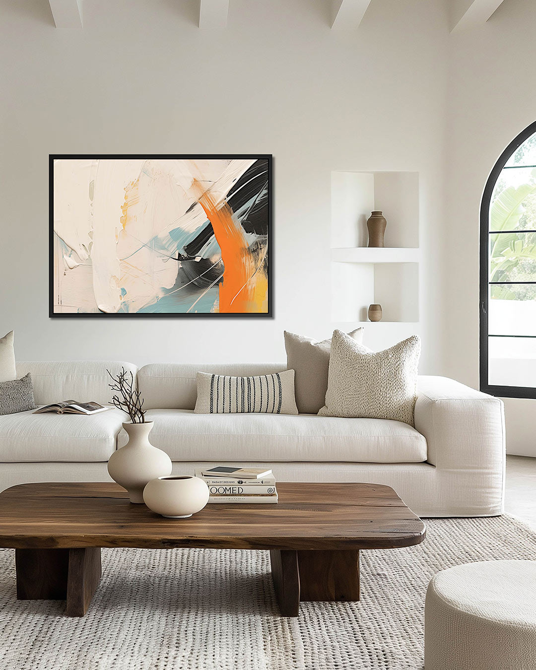 Dynamische kleurencompositie Kunstwerk
