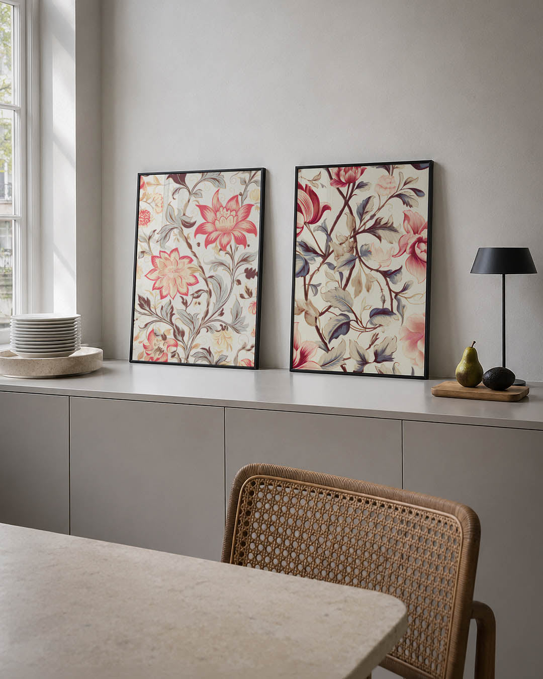 Bloemen en bladeren Posterset
