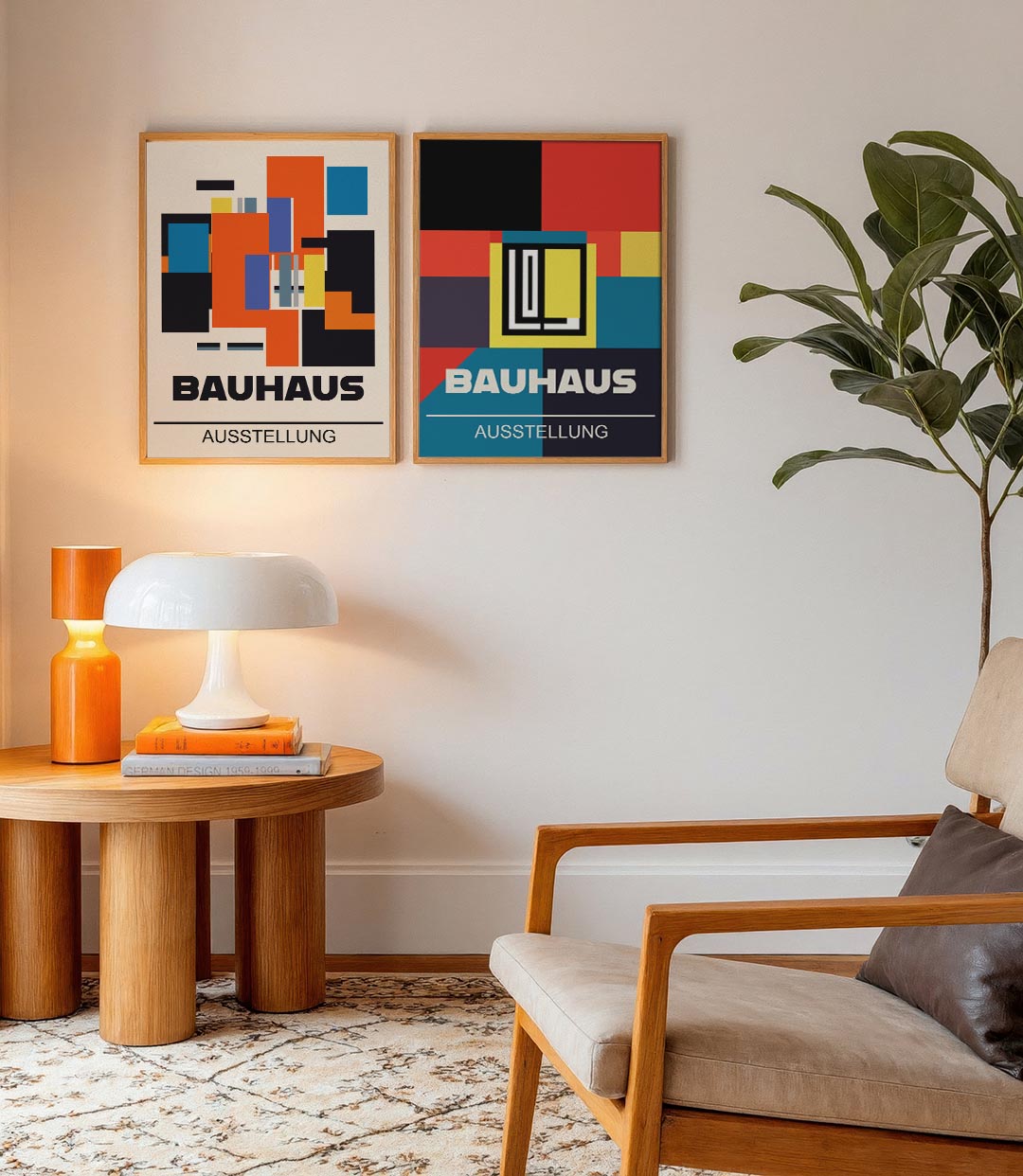 Kleurrijke vlakverdeling Posterset
