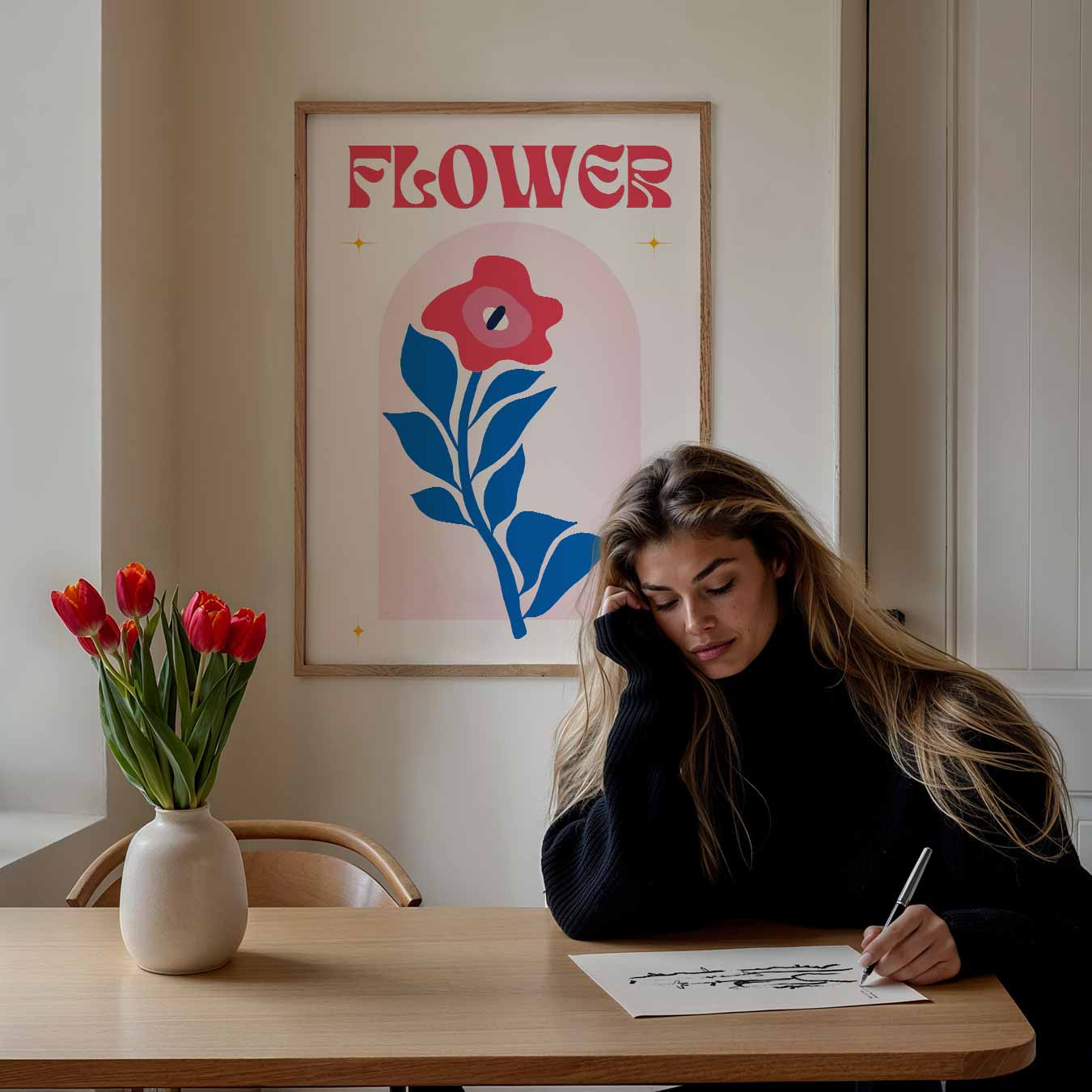 Vrolijke Bloemenpracht Poster-WallArtistic
