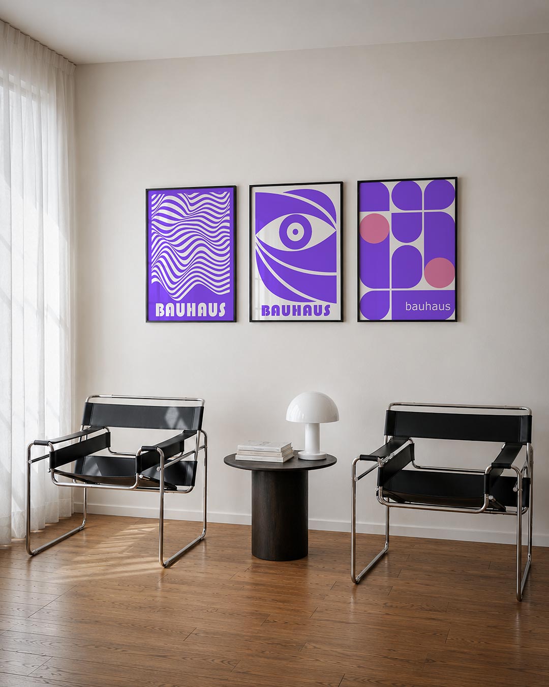 Golvend lijnenspel Posterset