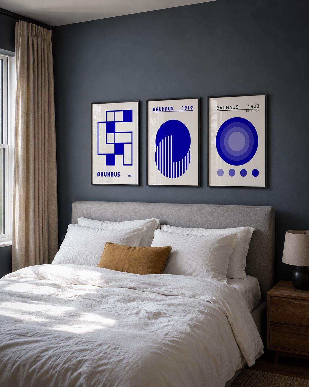 Blauw vlakspel Posterset