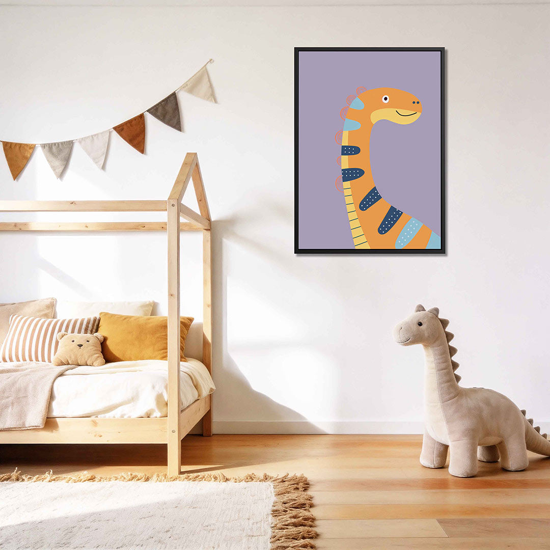 Vrolijke dinosaurus illustratie Kunstwerk