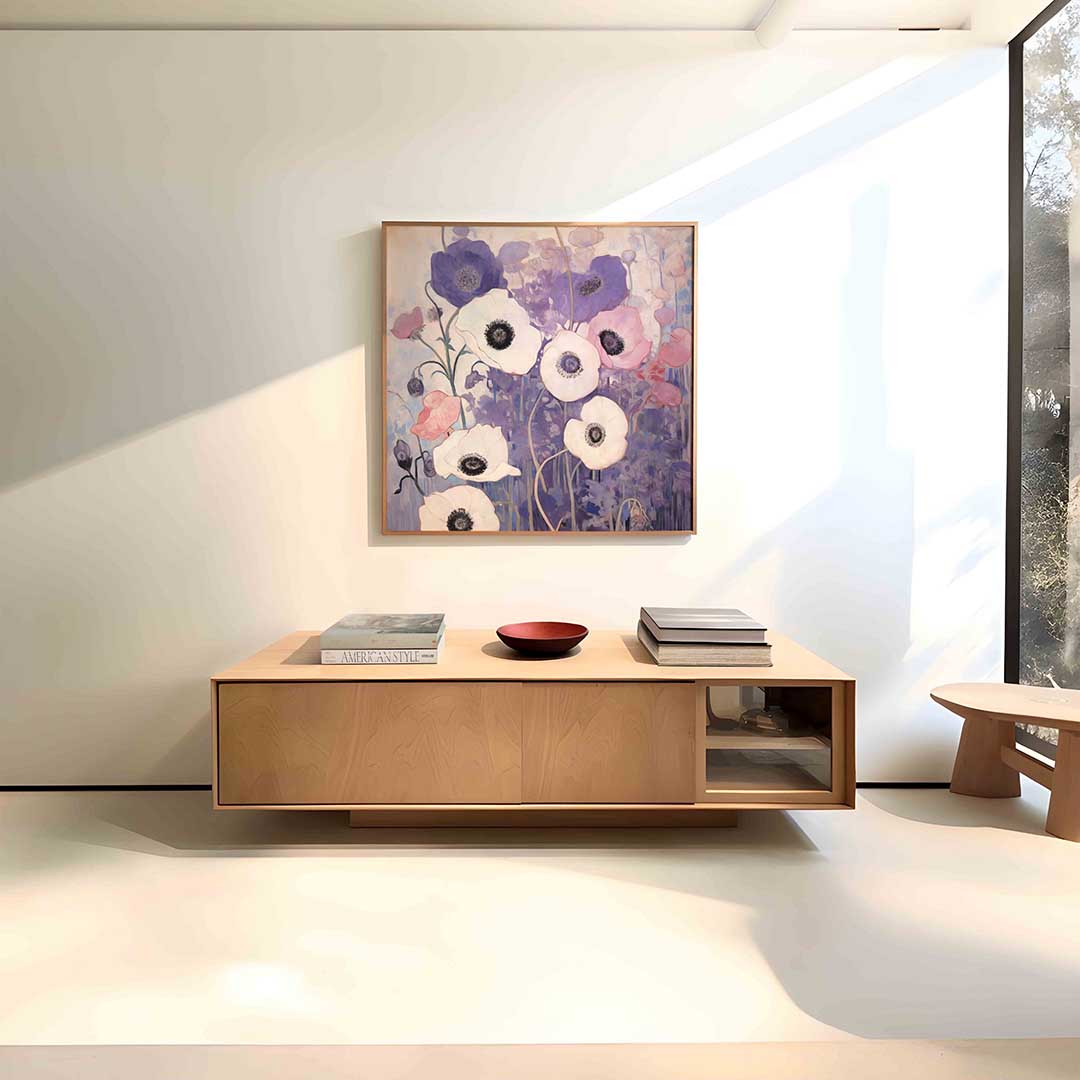 Bloemen in paarse tinten Poster