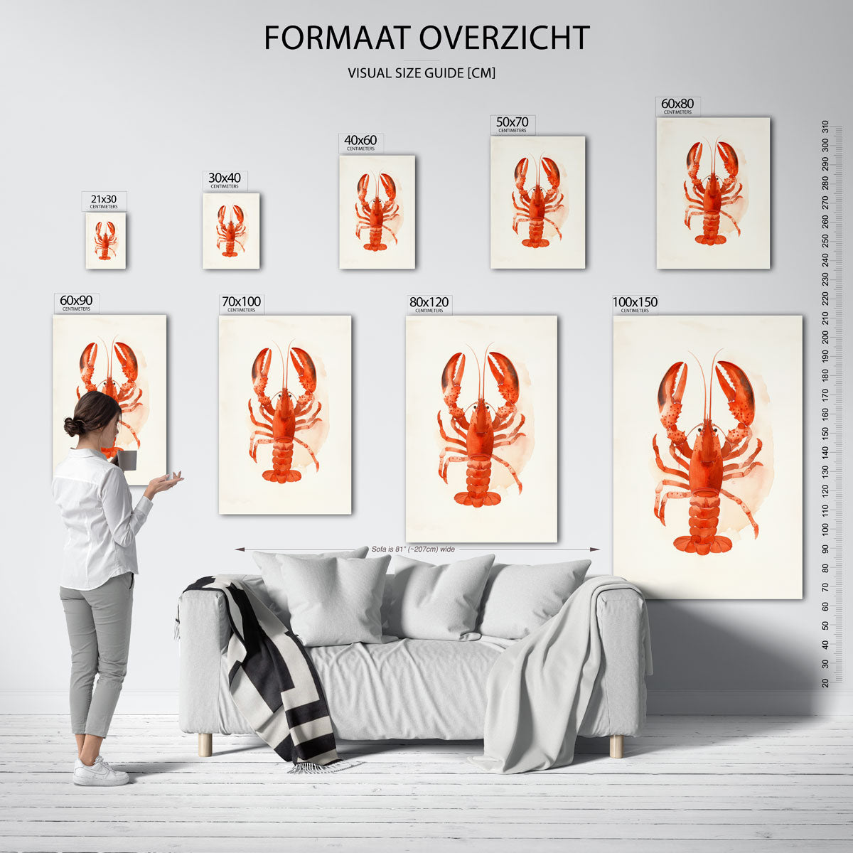 Rode kreeft Poster