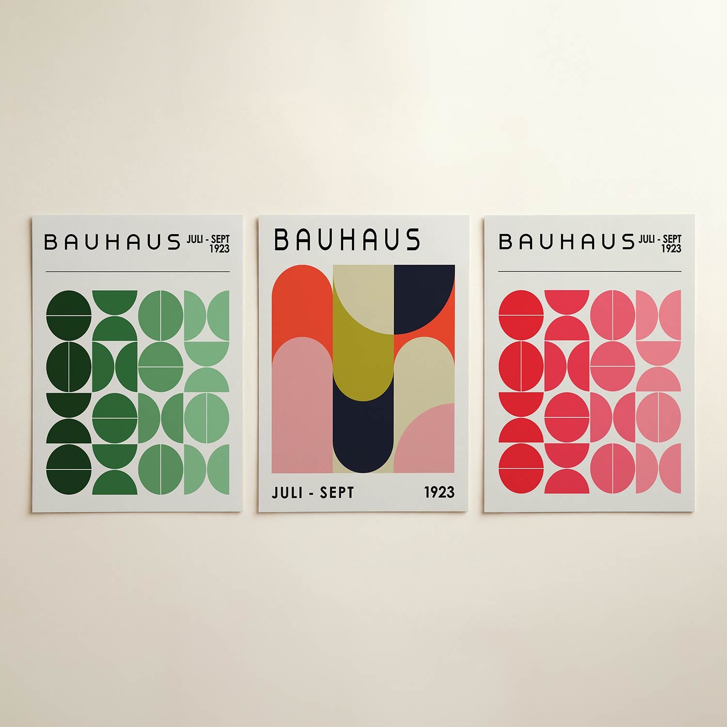 Groene cirkelpatronen Posterset
