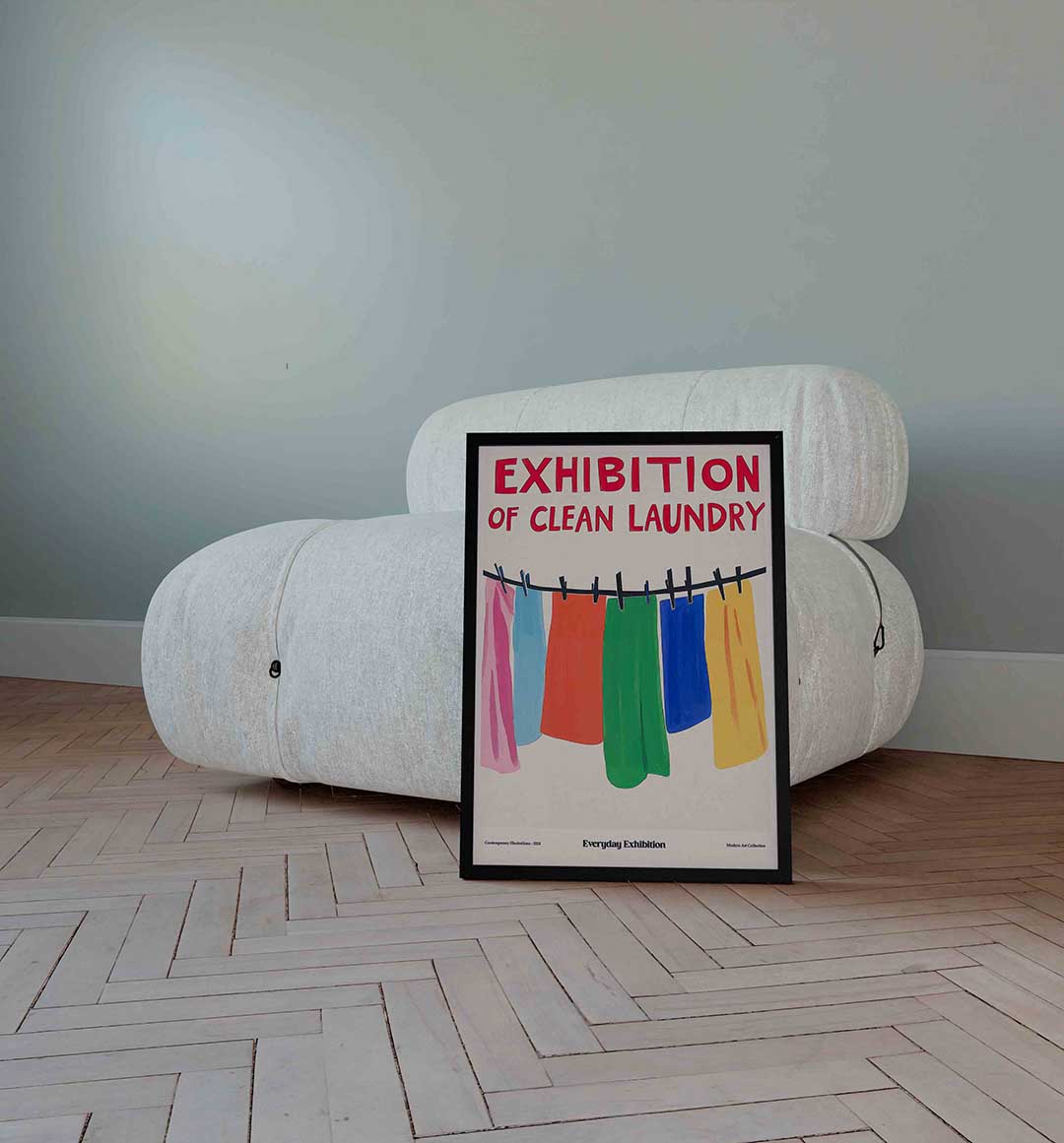 Exhibition of clean laundry Poster