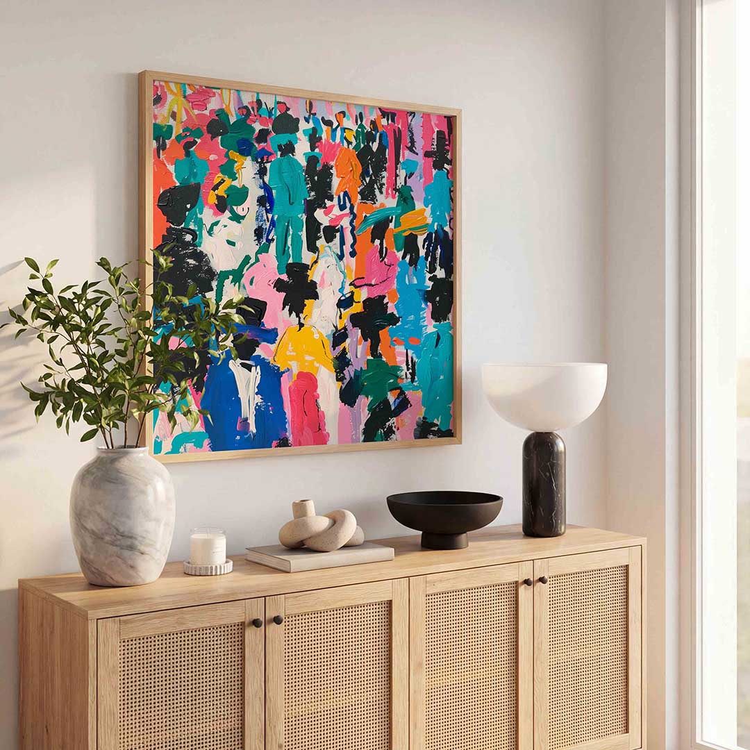 Kleurrijke figuren Poster