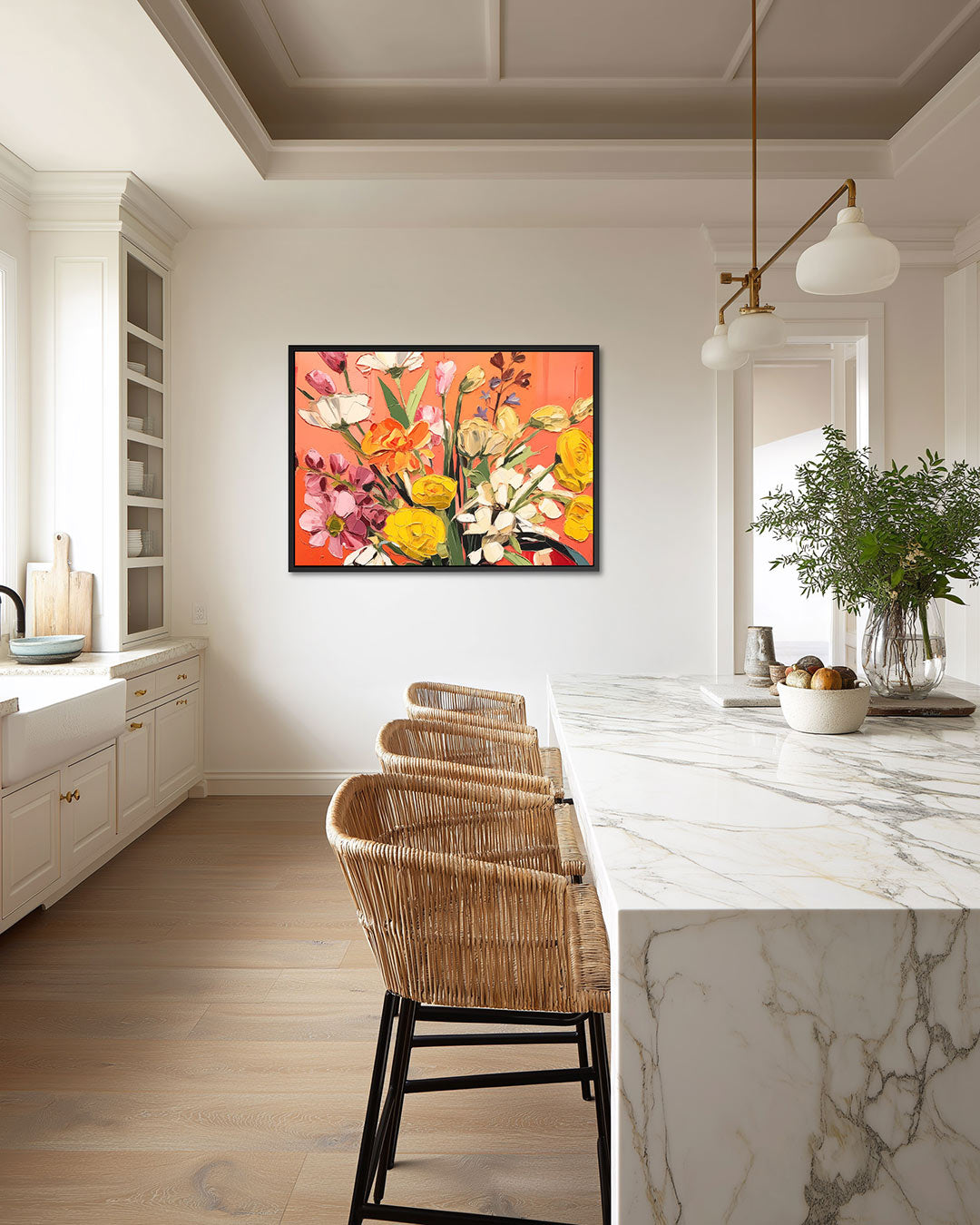Bloemrijke compositie Kunstwerk