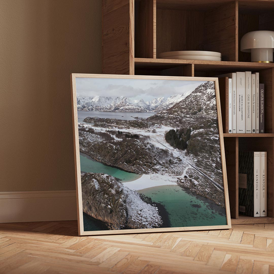 Berglandschap met sneeuw Poster