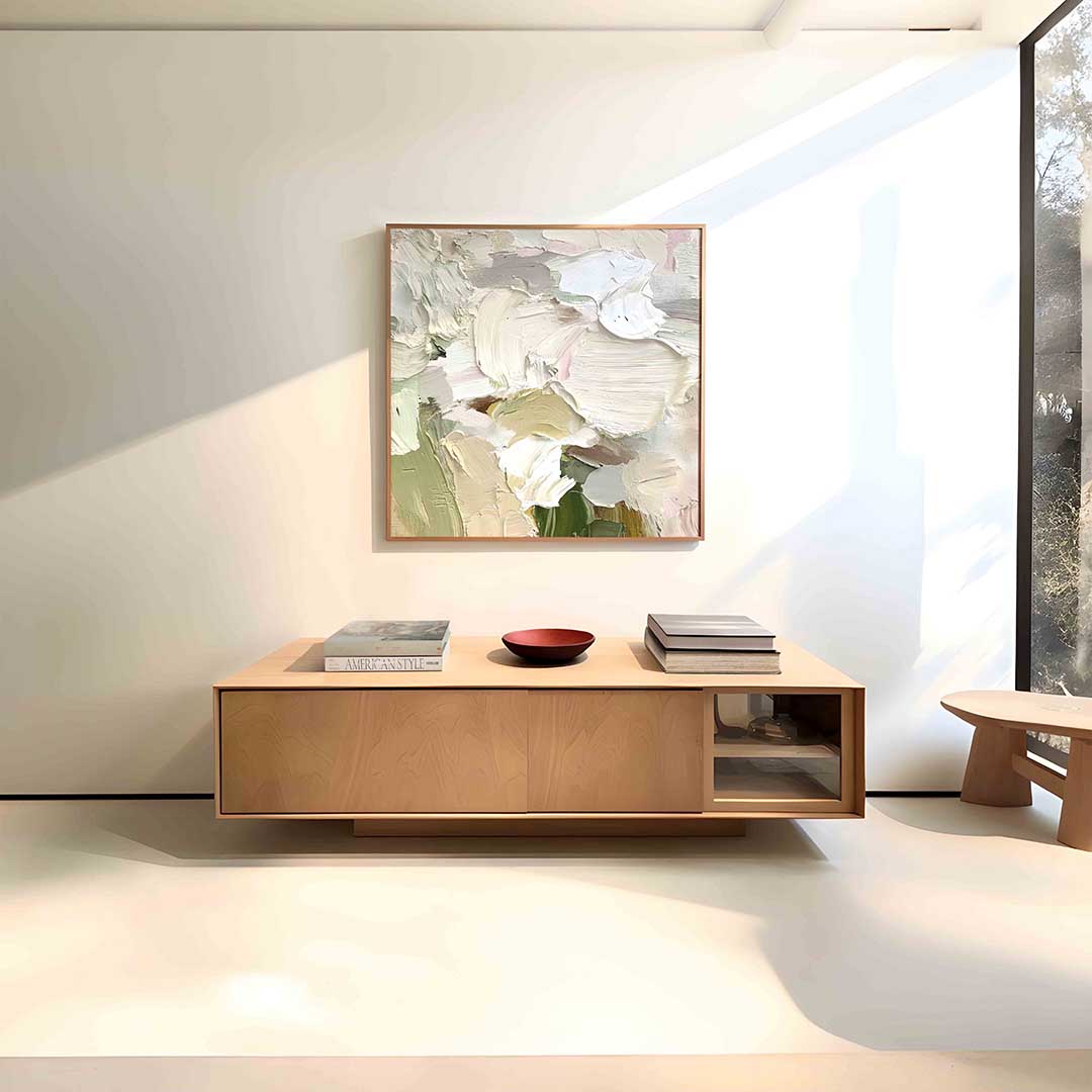 Abstracte penseelstreken Poster