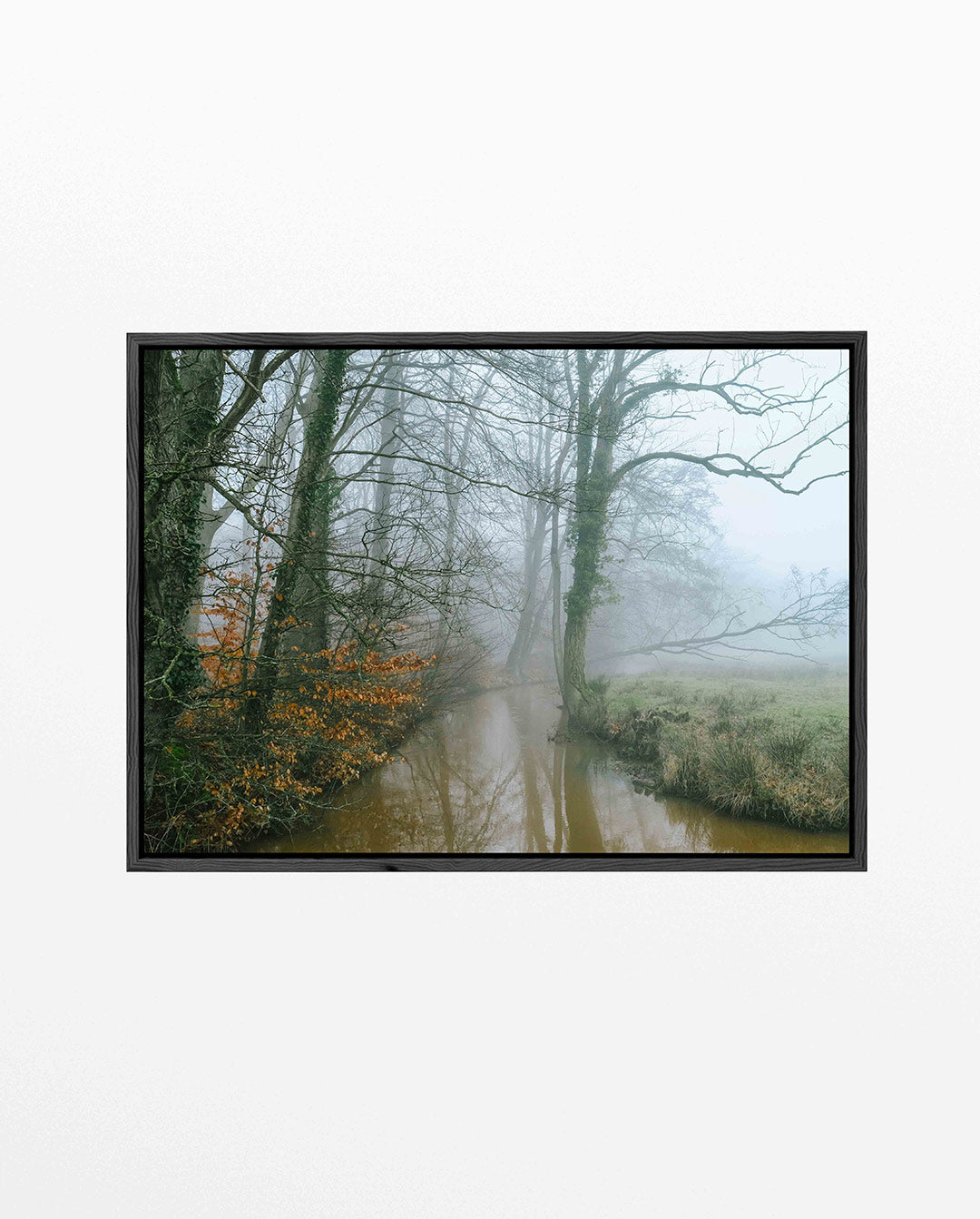 Mistig boslandschap Kunstwerk