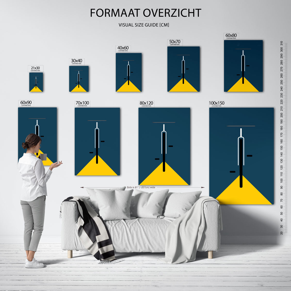 Lijnen en vlakken Poster
