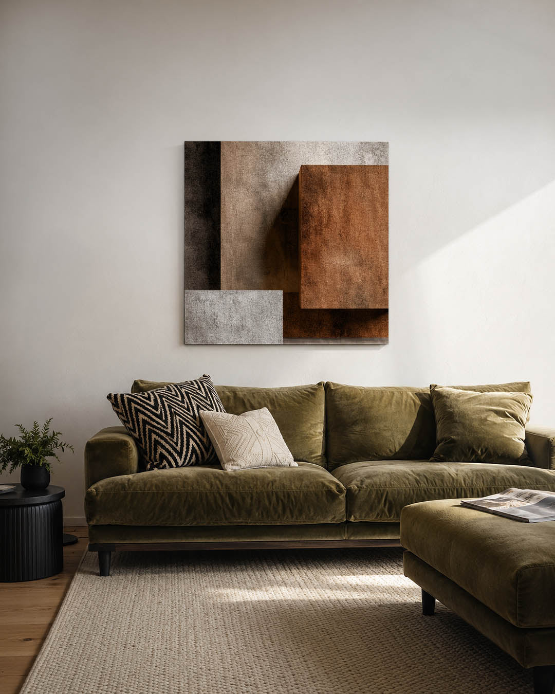 Geometrische textuur compositie Kunstwerk