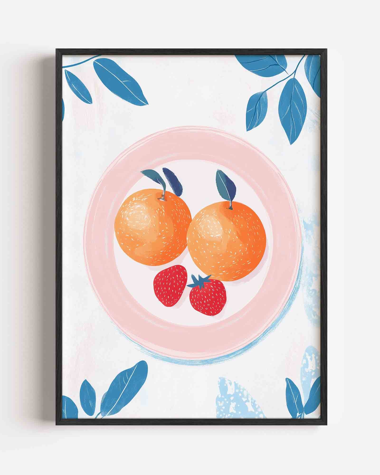 Fruit op bord Poster