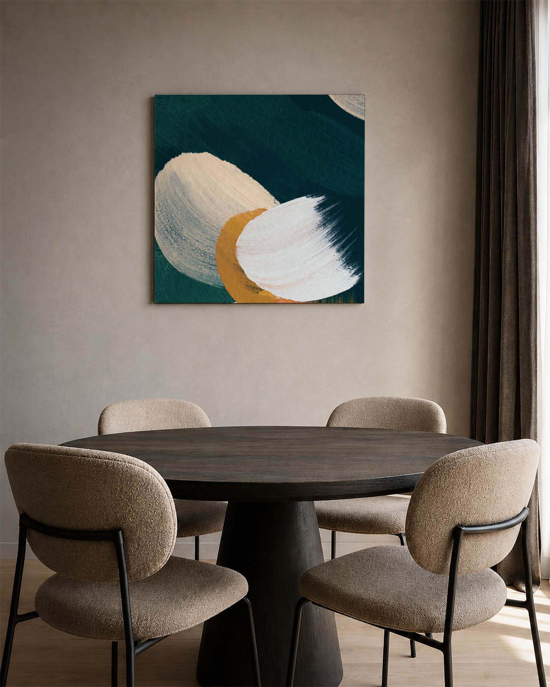 Organische borstelstreken Kunstwerk