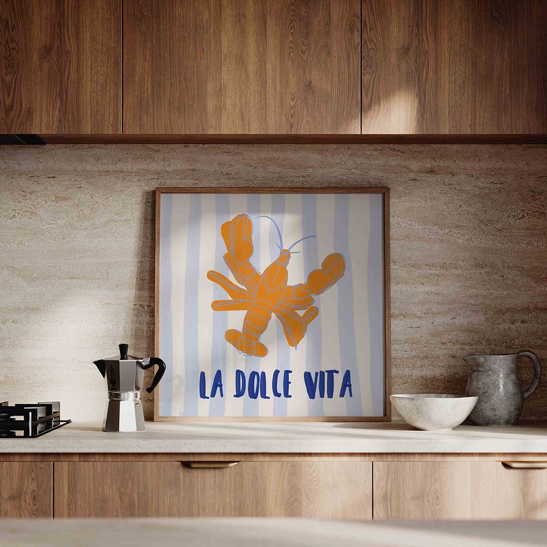 Oranje kreeft Poster