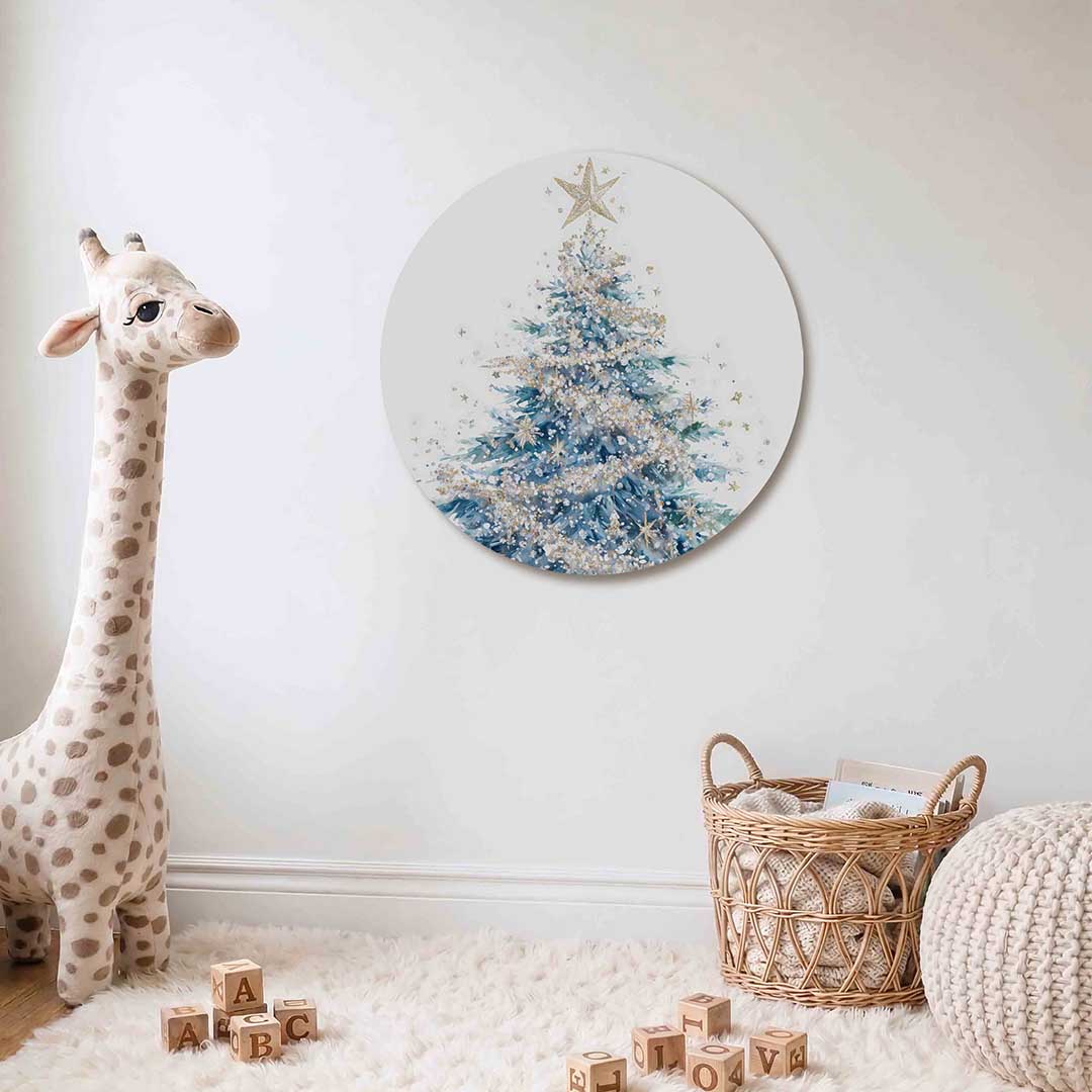 Kerstboom met ster Muurcirkel