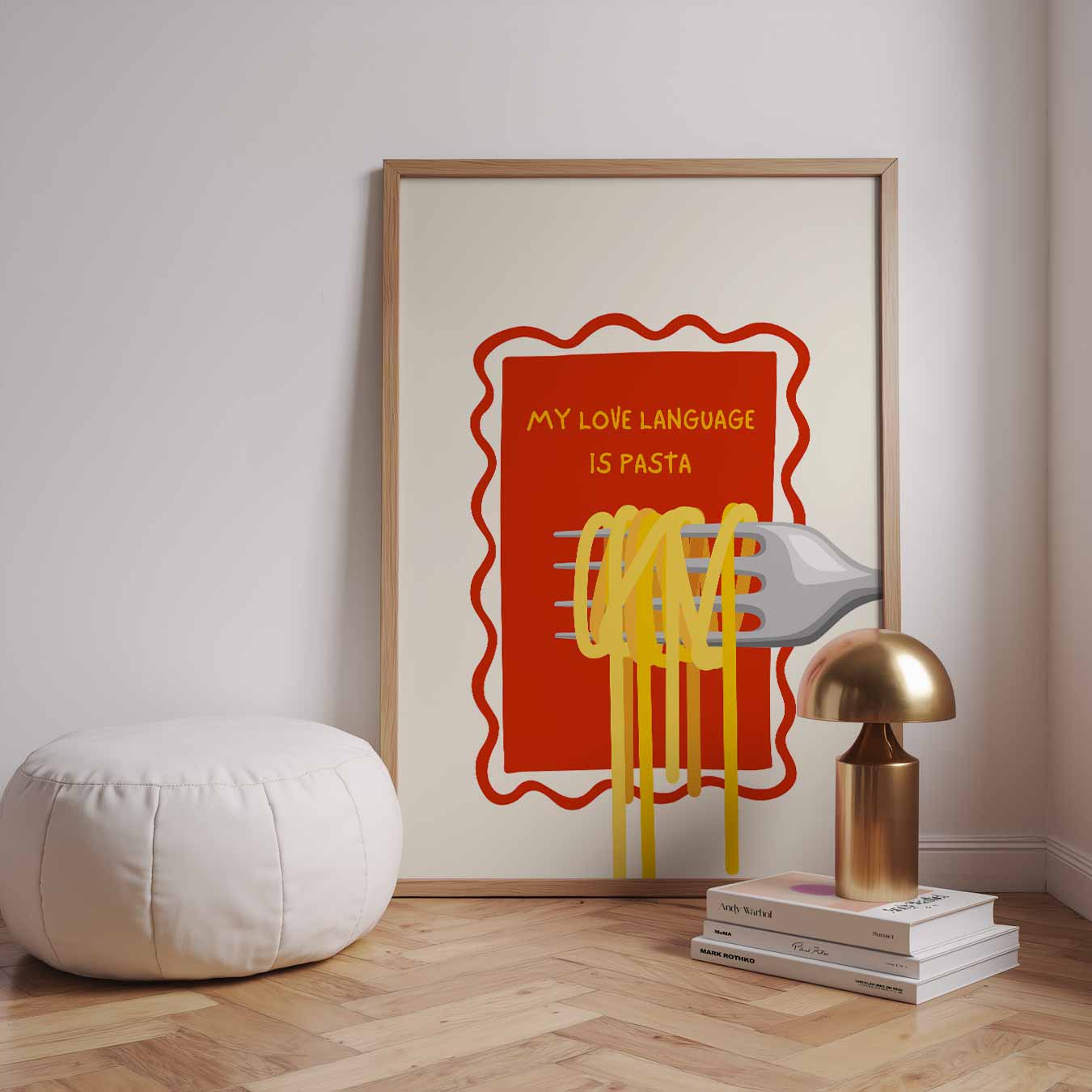 Pasta Liefde Taalposter-WallArtistic