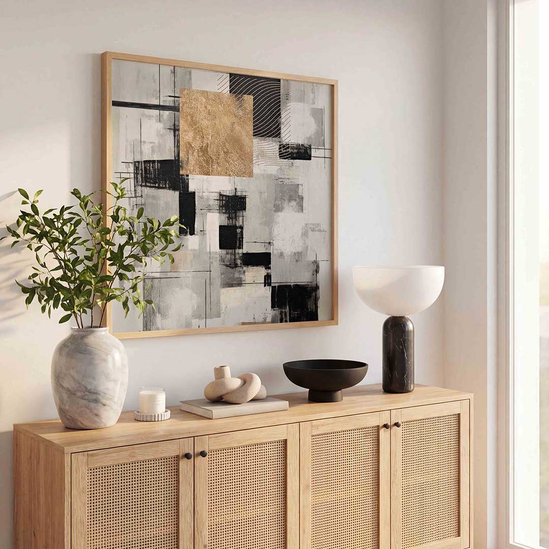Abstracte geometrische vormen Poster