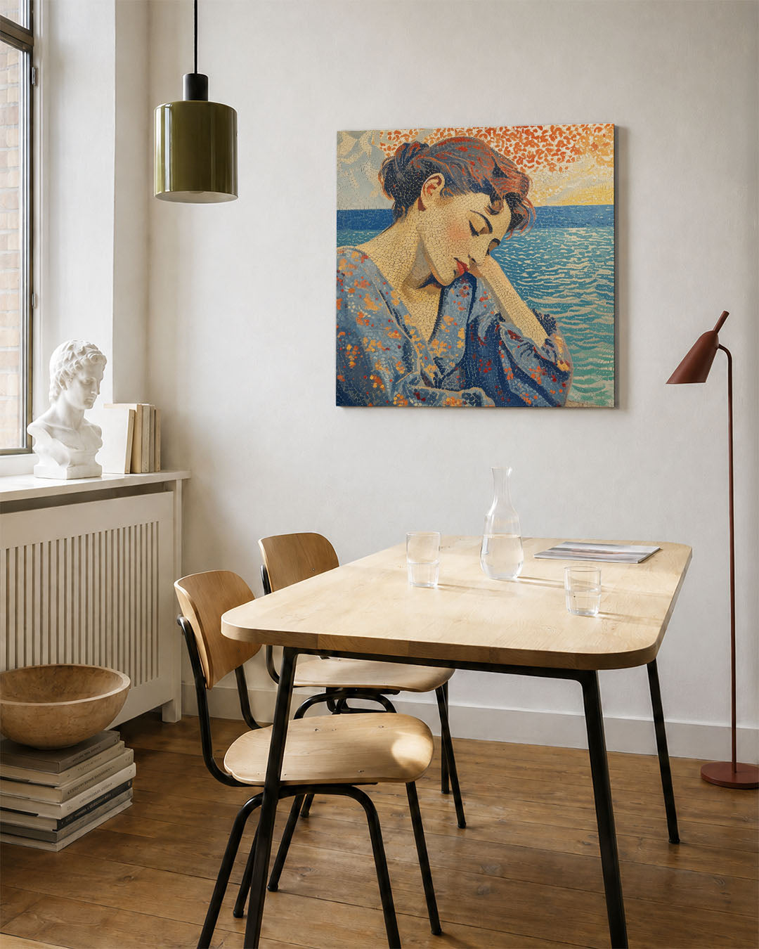 Dromerige vrouw Kunstwerk