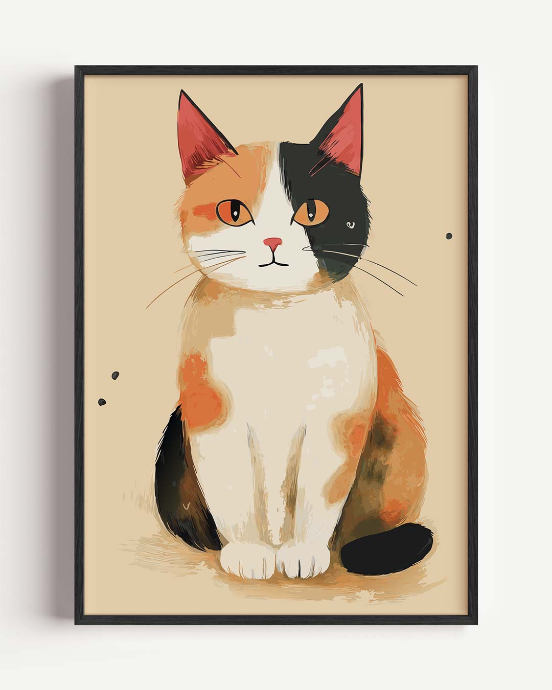 Schattige Calico Kat Poster-WallArtistic