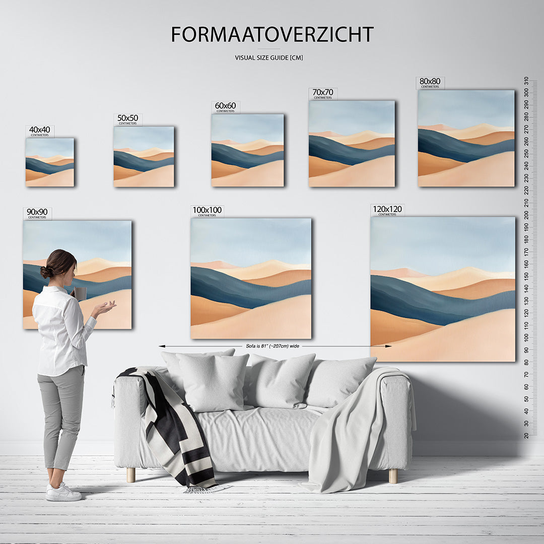 Vloeiende landschap golven Kunstwerk