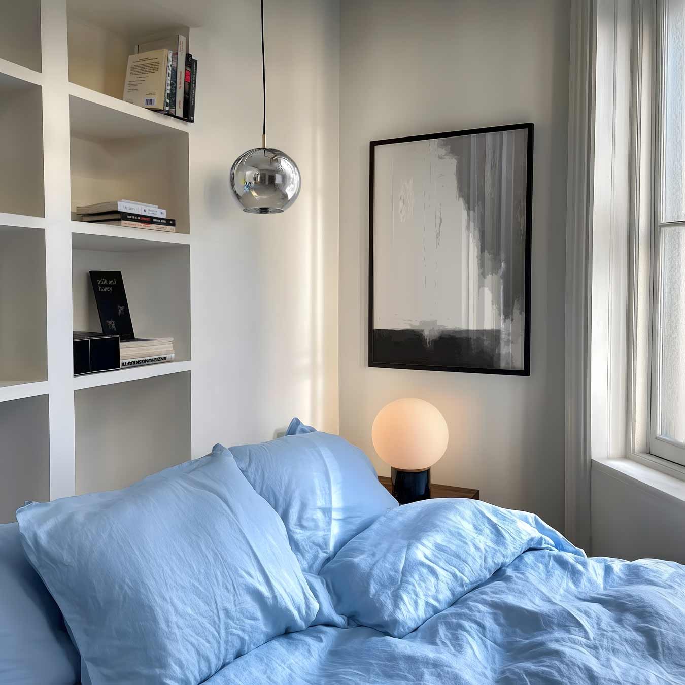 Modern Abstracte Grijstinten Poster-WallArtistic