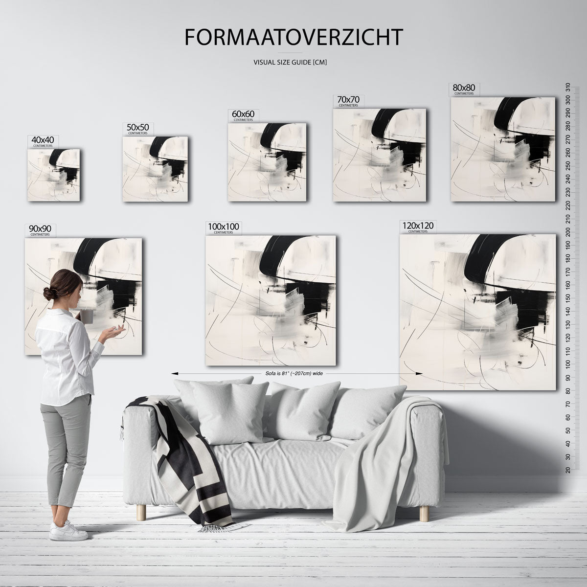 Abstracte lijnen en vormen Poster