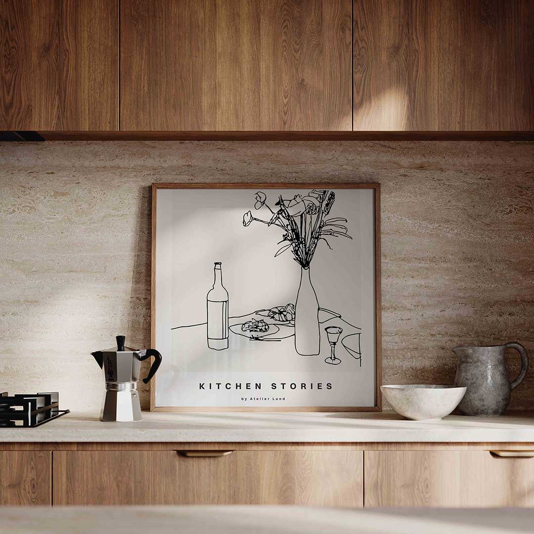 Keuken tafel stilleven Poster