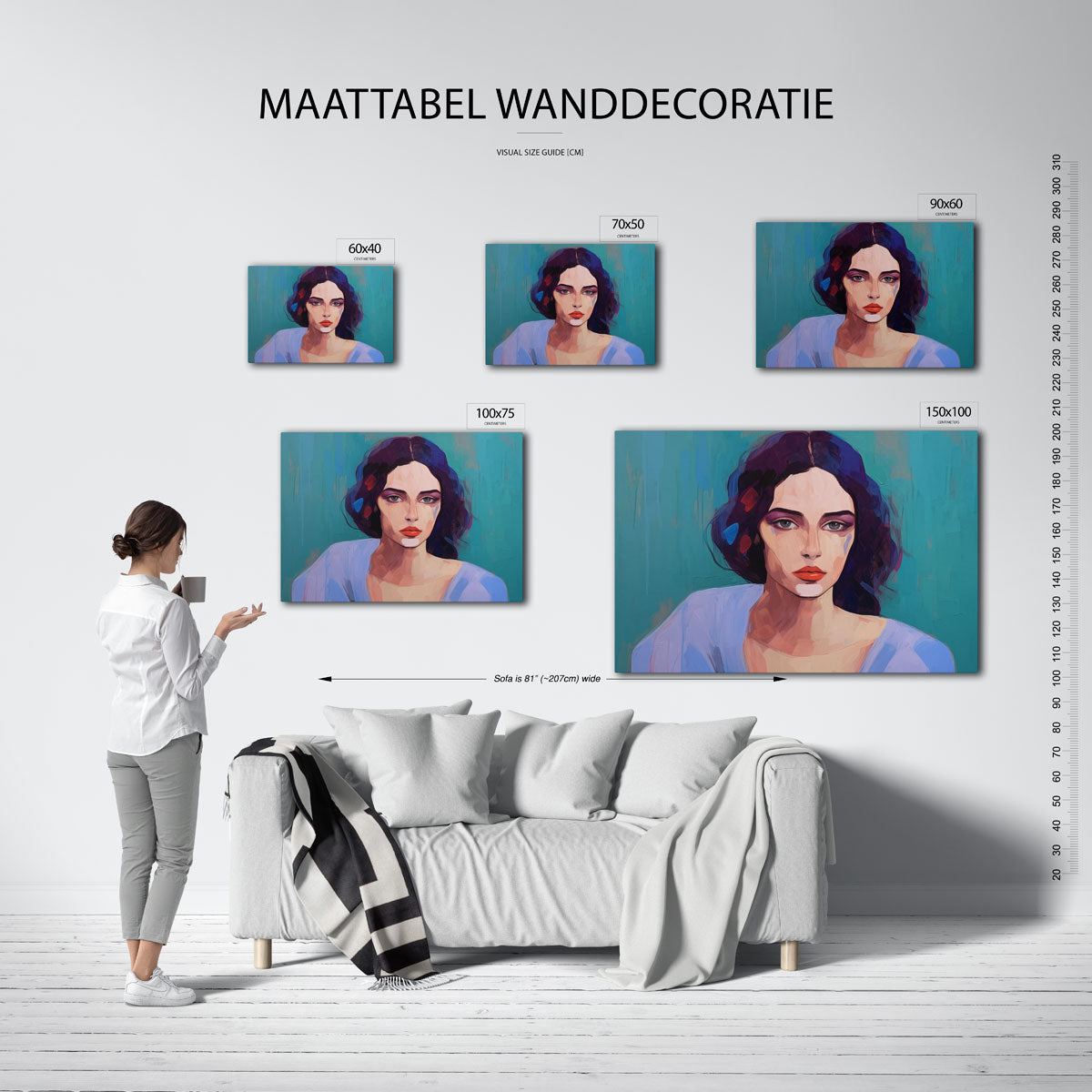 Expressieve vrouw Kunstwerk