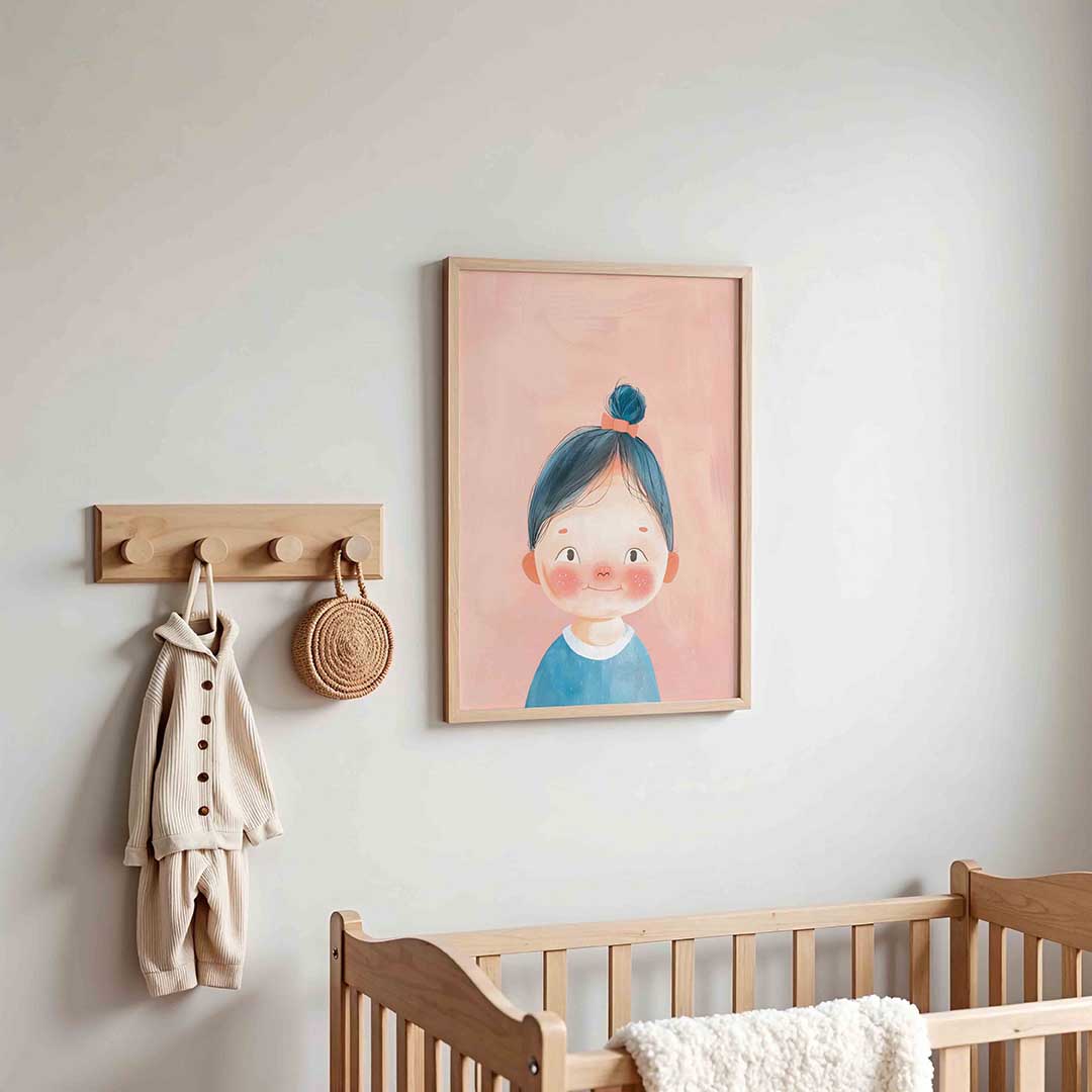 Kind met blauwe trui Poster