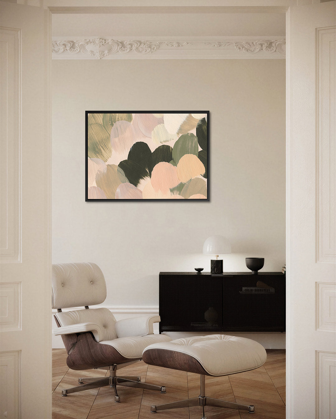 Zachte kleuren compositie Kunstwerk