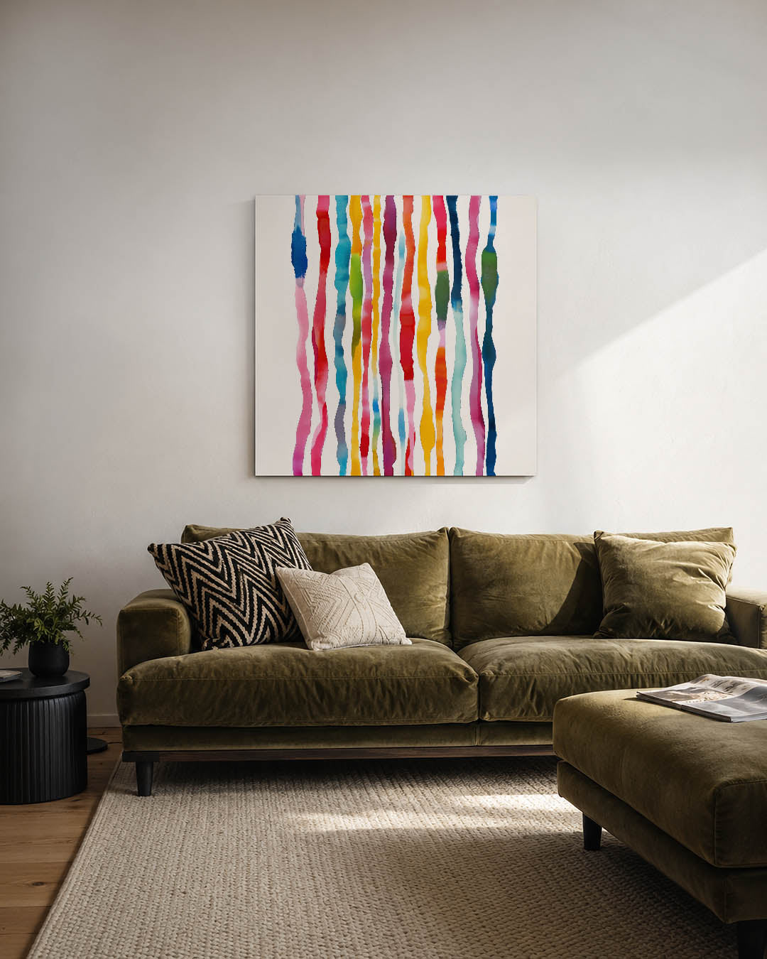 Kleurrijke lijnen Kunstwerk