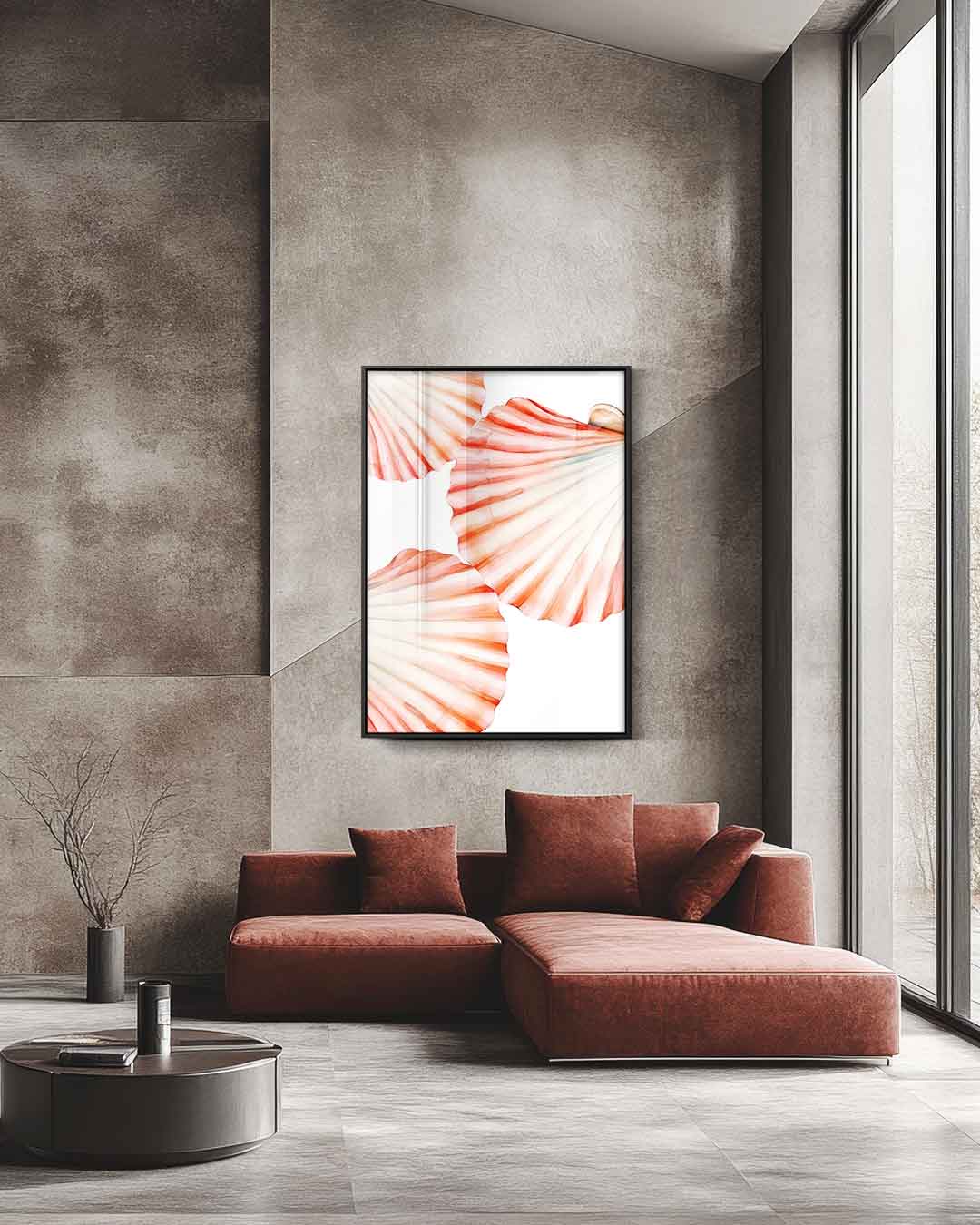 Schilderij van Schelpen Kunstwerk-canvas-dibond-plexiglas-wanddecoratie-WallArtistic