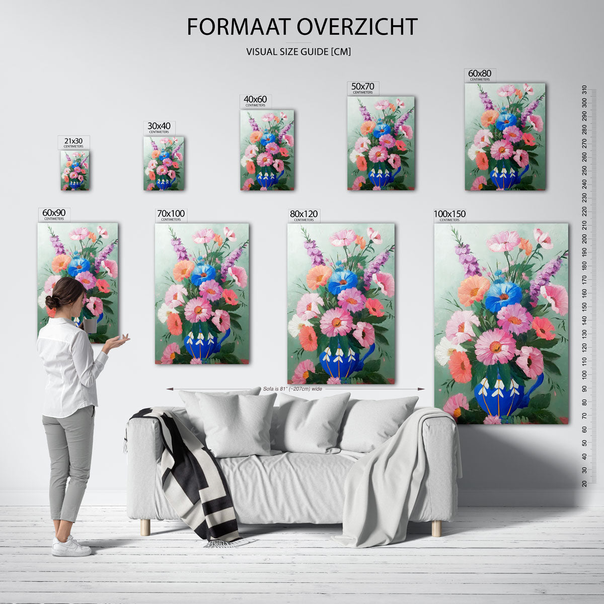 Bloemen in vaas Poster