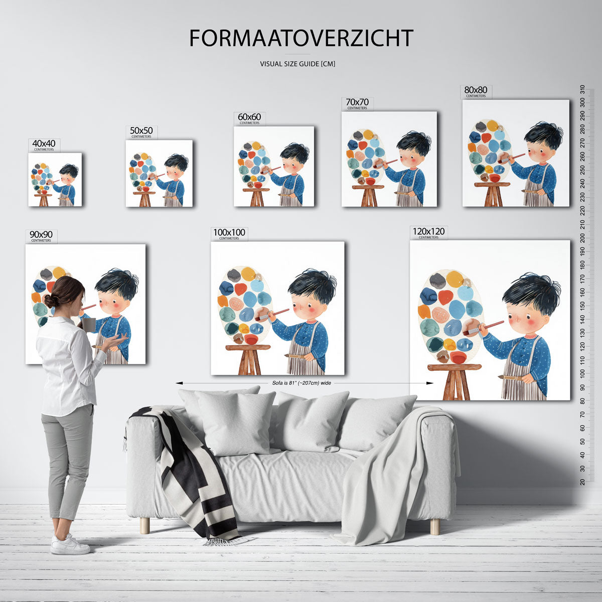 Kind met schilderspalet Poster