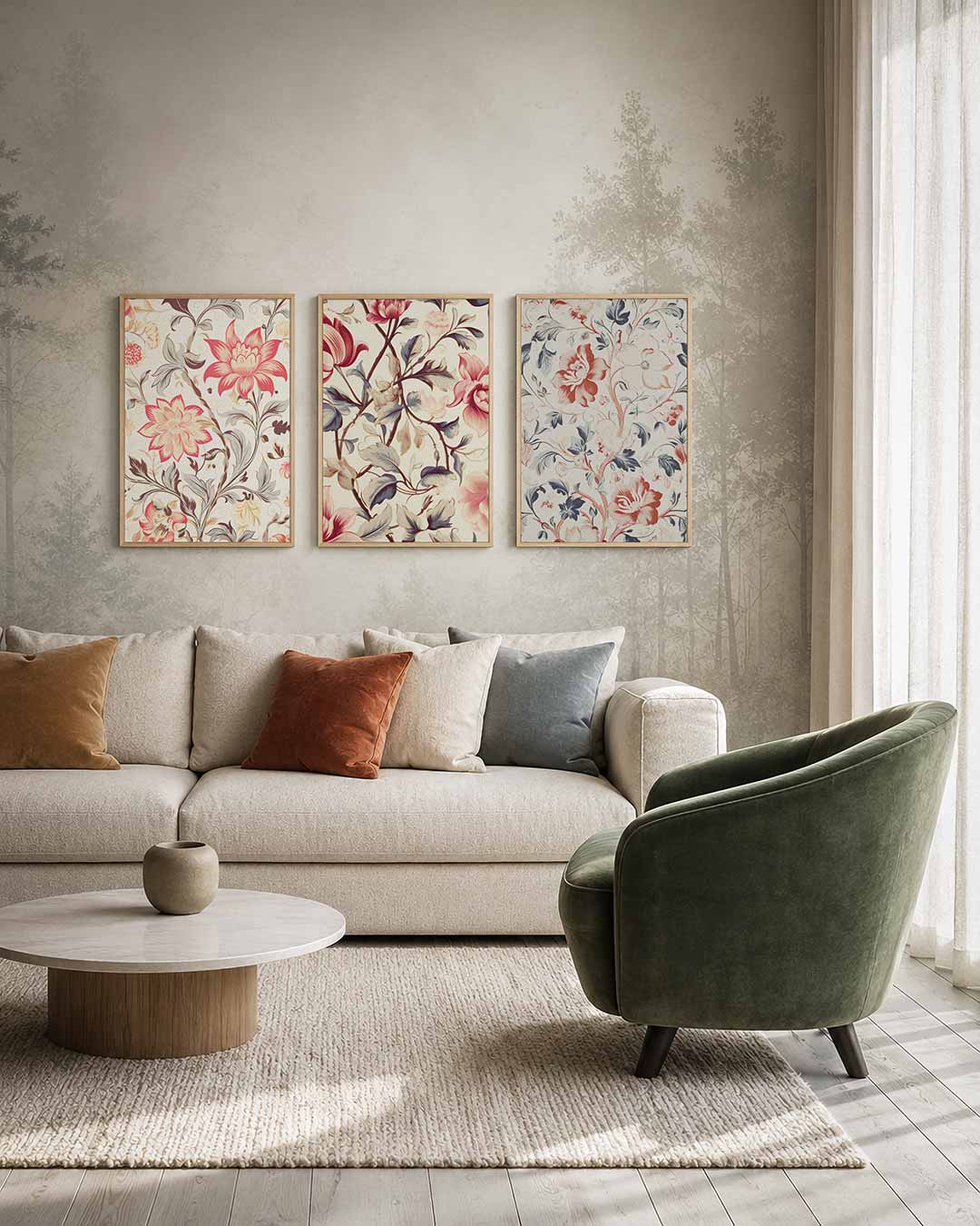 Bloemrijke vormen Posterset