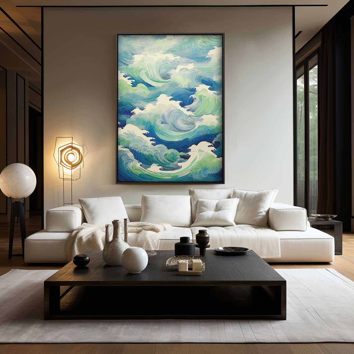 Golvende Getijden Kunstwerk-canvas-dibond-plexiglas-wanddecoratie-WallArtistic