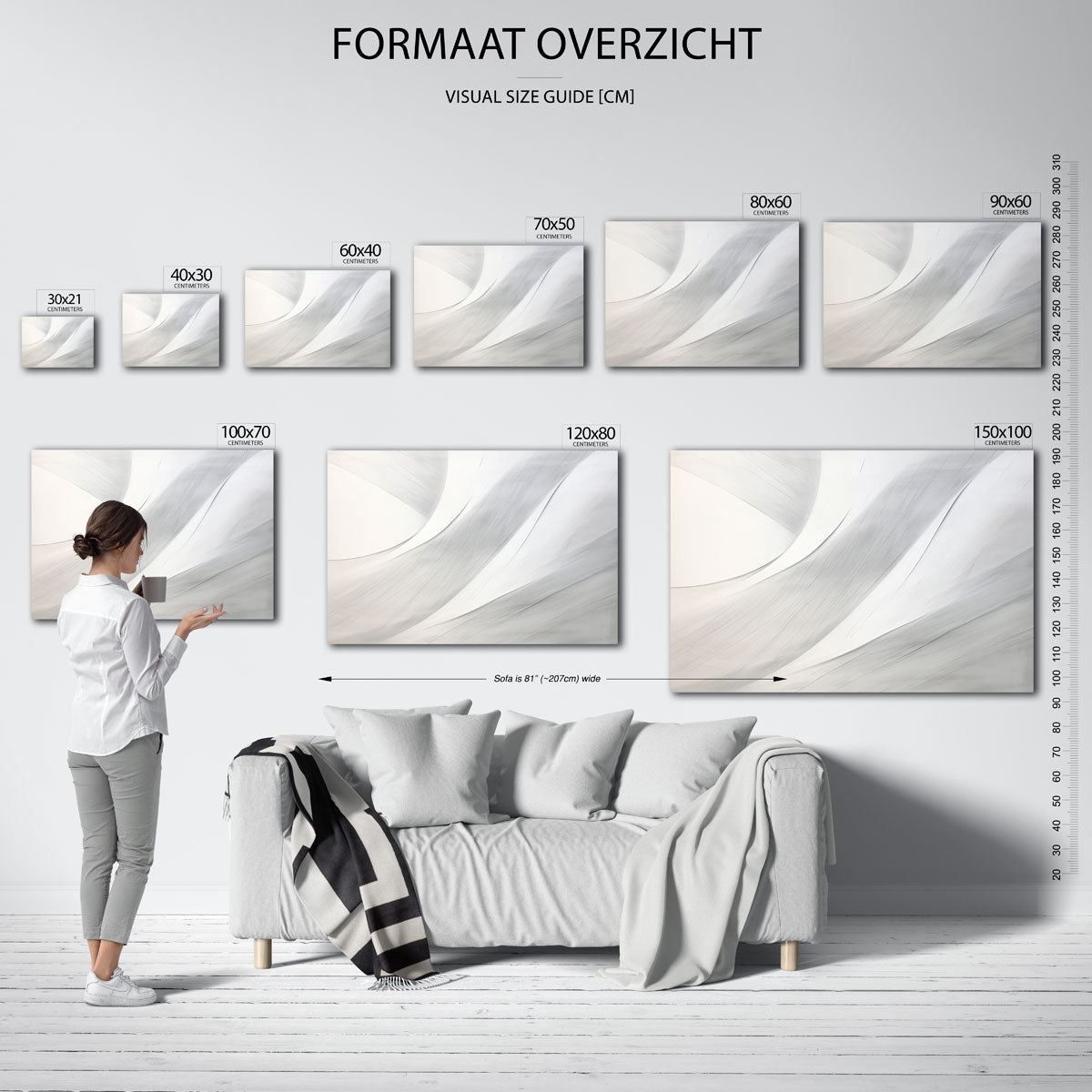 Golvende lijnen Poster