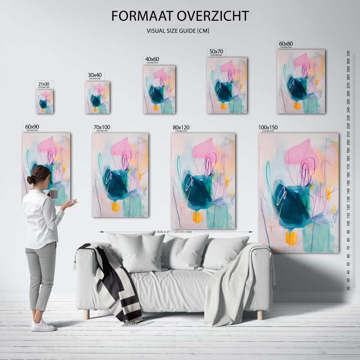 Abstracte vormen en kleuren Poster