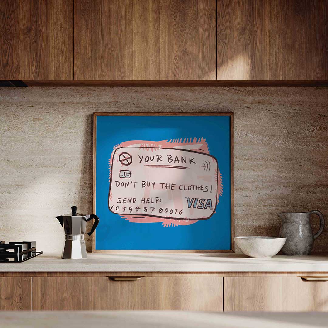 Creditcard illustratie Poster
